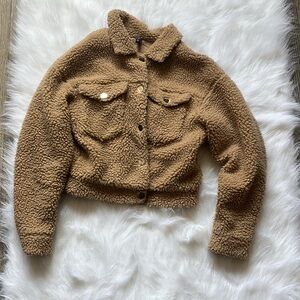 Zaful tan cropped jacket Small